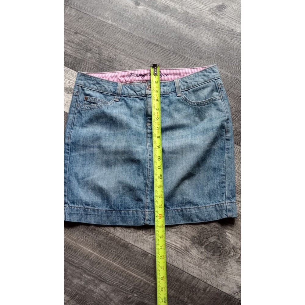 Tommy Hilfiger Women's 4 100% Cotton Blue Jean Mini Skirt - Picture 3 of 8
